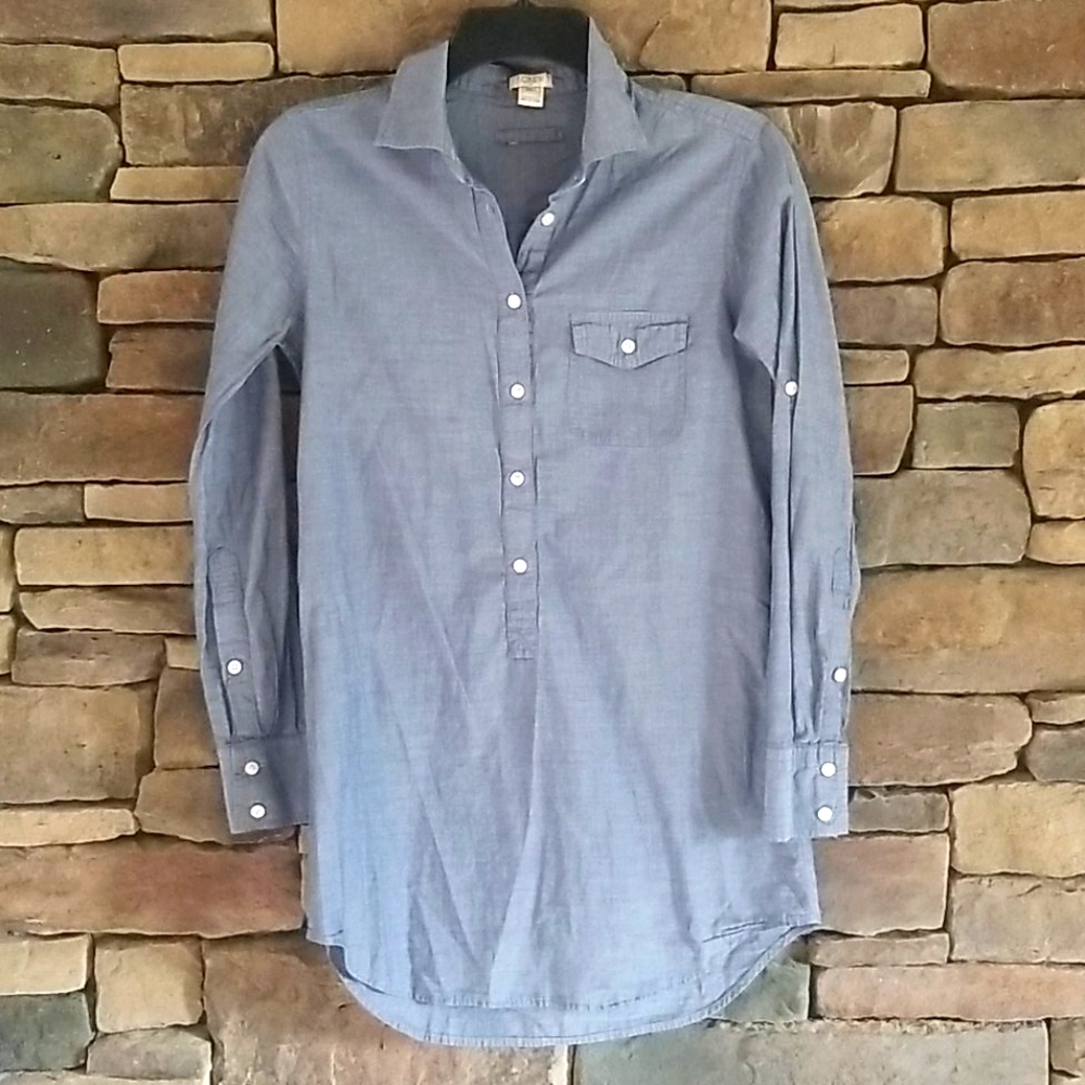 J. Crew Chambray Popover